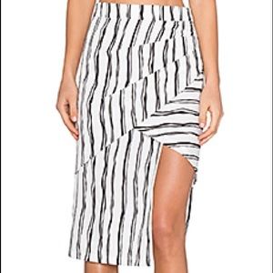Stripe wrap skirt